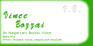 vince bozzai business card